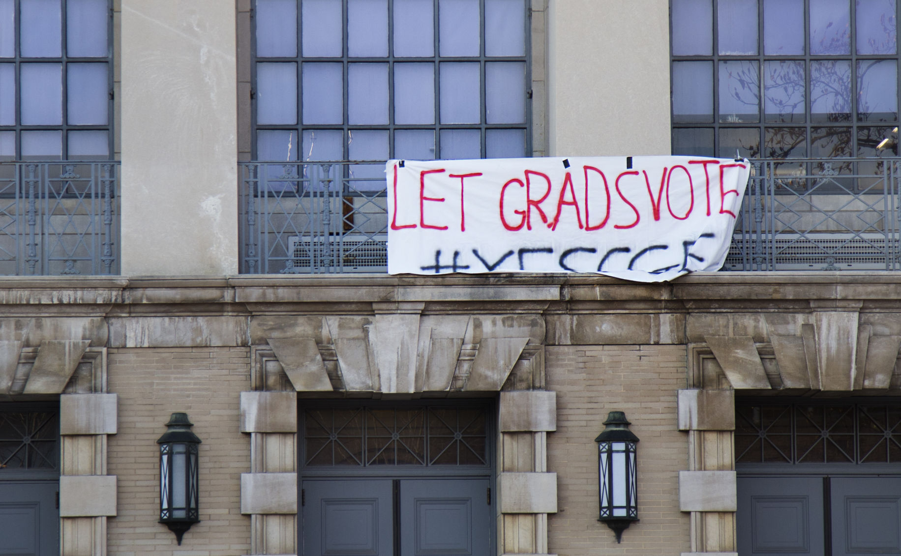 "LET GRADS VOTE" Sign Close